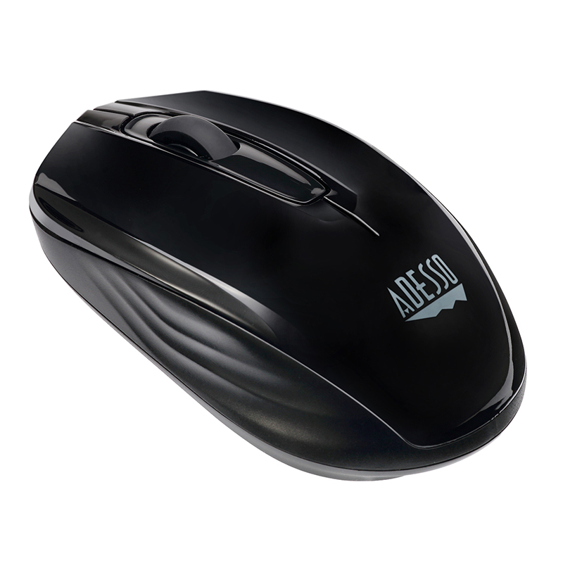 Adesso IMOUSE S50 - Travel Mouse - USB - Optical - 3 Button(s) - Black - Wireless 